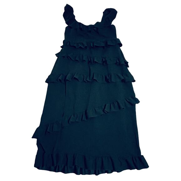 Show Me Your MuMu Black Ruffle Midi Dress - Picture 4 of 12